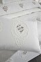 Gardenlove Embroidered Chenille 3-Piece Double Bedspread Set Cream - 5