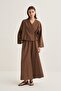Women's Organic Cotton Short Kimono Brown