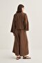 Women's Organic Cotton Short Kimono Brown - 4