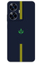 Realme C55 Case Hd Pattern Printed Back Cover - Yellow Navy Blue