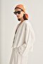 Women's Organic Cotton Short Kimono Ecru - 4