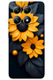 Xiaomi Mi 14t Pro Case Hd Pattern Printed Back Cover - Black Flower