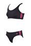 Solid Back Window Detailed Bikini Set