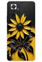 Xiaomi Redmi Note 10 Pro Case Hd Pattern Printed Back Cover - Black Yellow Flower