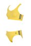 Solid Back Window Detailed Bikini Set