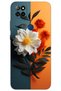 Casper Via E30 Case Hd Pattern Printed Back Cover - White Orange Flower