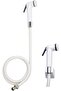 -Loasi Shattaf Complete Set – White Handheld Bidet Spray with Hose & Wall Bracket - 3