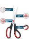 Scissors 8 in (20 cm), 1 scissors/pack | Stainless Steel Blades | Red and Grey color | Ergon - 6