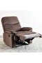 Benedict 1 Seater Fabric Recliner-Chocolate L89xW99xH99cm - 5