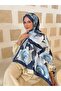Women's Soft Cotton Ethnic Floral Pattern Navy Blue Shawl Inspiration Series Ps28 - 4