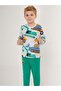 Boy's Car Printed Pajama Set - 4
