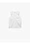 V Neck Sleeveless Blouse with Metal Accessory Detail - 3