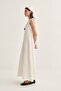 Women's Organic Cotton Sleeveless Dress Suit Ecru - 5