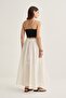 Women's Organic Cotton Flared Skirt Ecru - 2