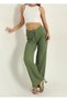 Queen'S////// New Season///// Ultra-Flexible Seersucker Fabric Women's Palazzo Pants with Elastic Waist