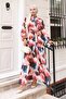 Patterned Hijab Dress Salmon 578 - 4