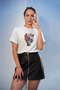 Flowers Head Printed / Women's Multicolor T-Shirt 100% Cotton Regular Fit Comfortable Fit