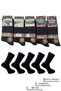5 Pack Seamless Thermal Black Men's Towel Socks