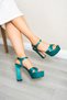 Comfortable Evening Dress Shoes with Thick Heels 13 cm - 4