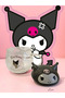 Kuromi Cartoon Glass Drinking Cup with Lid Cute Transparent Bubble Tea Household Milk Cup - 3