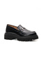 Women's Genuine Leather Buckle Thick Sole Loafer Shoes - 2