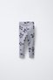 Girls' Cotton Gray Floral Print Sweatshirt and Leggings Set - Relaxed Fit, Ruffle Detail - 6