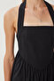 Thick Strap Midi Poplin Dress Lub0207 Black - 5