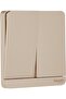 E8332L1_WG AvatarOn Gold - 1-way Plate Switch 2 Gang - 16AX - Gold