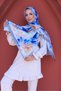 Silky Voile Shawl with Leaf Pattern - 3