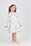 Girl's Floral Flounced Dress - 3