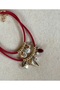 Brand Equivalent Red Leather String Double Necklace