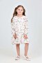 Girl's Floral Flounced Dress - 3