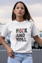 Rock and Roll Printed / Women's Multicolor T-Shirt 100% Cotton Regular Fit Comfortable Fit