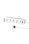 10 AC Outlets UK Plug Wall Charger with 4 USB-C PD 20W Ports and Cable 5m