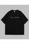 Deep Love Written Flower Printed Youth Oversize T-Shirt