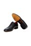 Black Color Lace-Up Genuine Leather Men's Shoes - 3