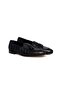 Dark Blue Color Laceless Genuine Leather Men's Shoes