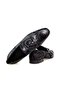 Black Color Laceless Genuine Leather Men's Shoes - 2