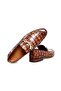 Tan Color Laceless Genuine Leather Men's Shoes - 2