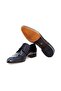 Dark Blue Color Lace-Up Genuine Leather Men's Shoes - 3