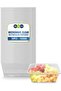 50 Pack Clear Rectangular 1000ml Microwave-Safe Food Containers with Lids