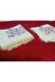 Handmade Patterned Hand Embroidered Cheesecloth with Ring Beads on the Writing Edge Yemeni, Scarf, 4 Sides Embroidered - 4