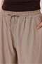 Women's Plus Size Wide Leg Aerobin Trousers with Elastic Waist and Pockets - 3