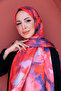 Floral Patterned Silky Voile Shawl - 5