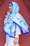 Romantic Floral Patterned Silky Shawl - 3