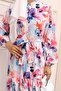 Patterned Hijab Dress Fuchsia 583 - 3