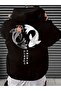 سويت شيرت كبير الحجم مطبوع عليه Ying & Yang للجنسين