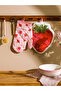 Lcw Home Pink Strawberry Printed Oven Mitts and Tutaç