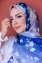 شال حريري منقوش بالزهور النباتية - 5