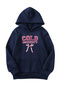 Unisex Oversize Hooded Winter Cold Universty Printed Hooded Sweatshirt - Navy Blue